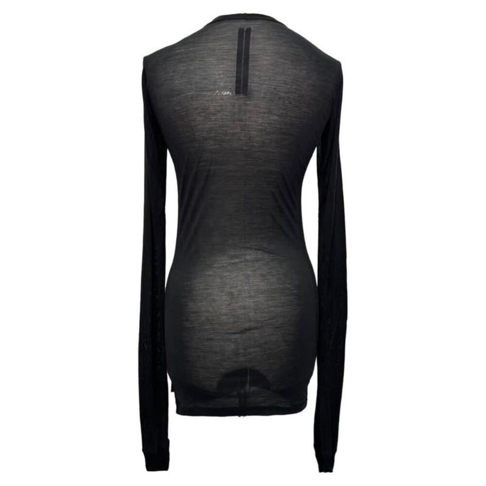 Rick Owens Long Sleeve Top in Black Cotton - Picture 3 of 4